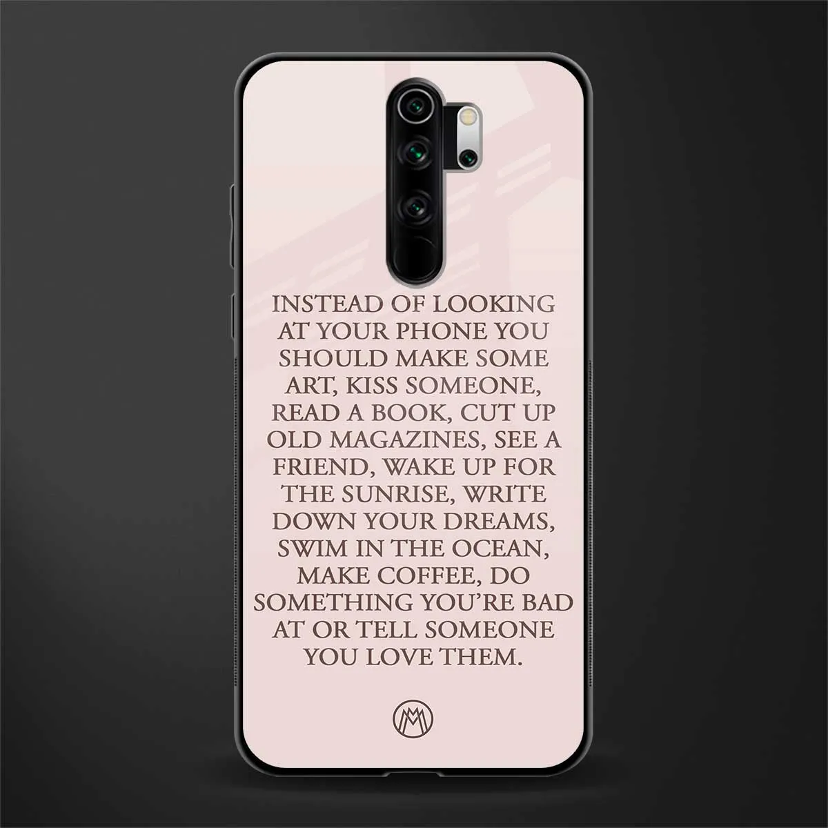 11 Things To Do Phone Case for Redmi Note 8 Pro | Glass Case