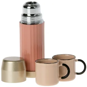 2022 Maileg Mouse Soft Coral Thermos & Cups