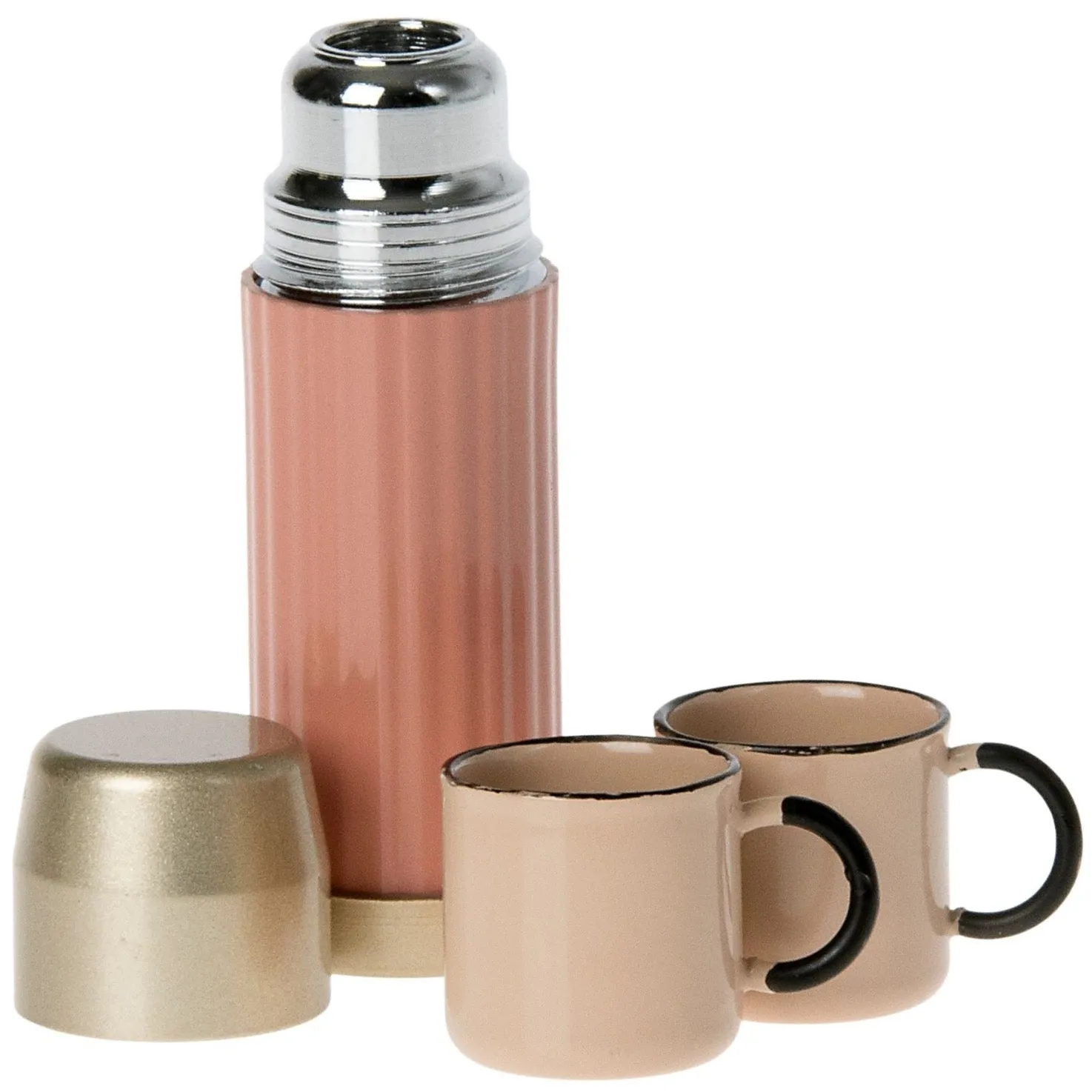 2022 Maileg Mouse Soft Coral Thermos & Cups