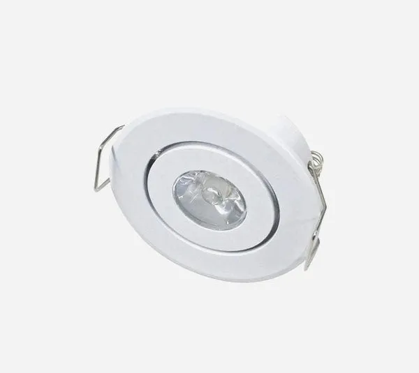 2" MINI LED PUK LIGHT 2W, 180LMN, 3000K WARM WHITE, GIMBAL, WHITE