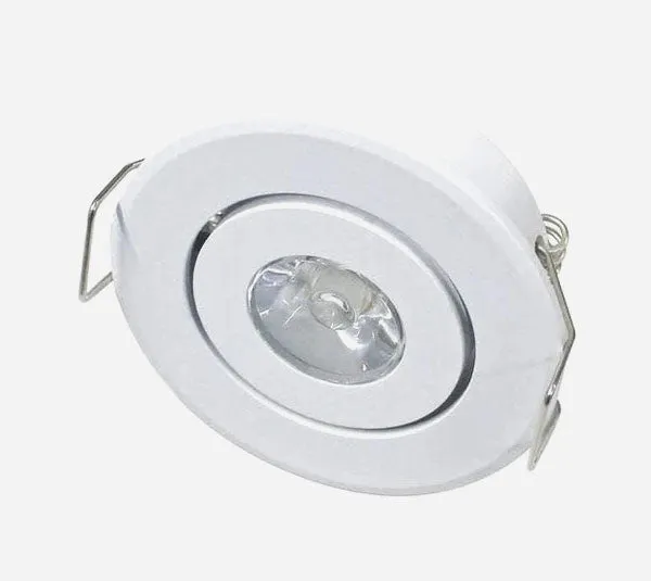 2" MINI LED PUK LIGHT 2W, 180LMN, 3000K WARM WHITE, GIMBAL, WHITE