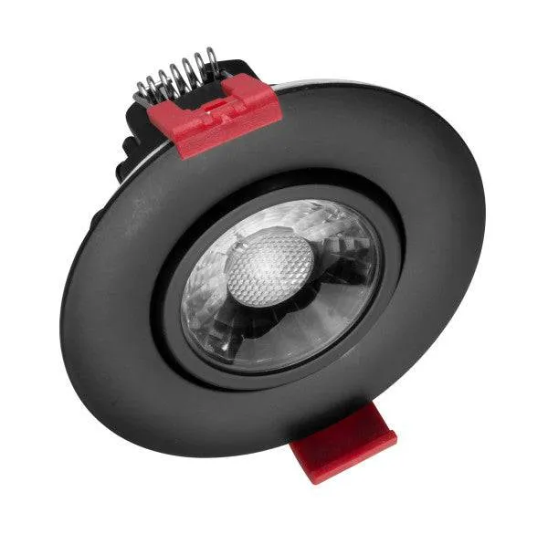 3-inch LED Gimbal Recessed Downlight in Black, 2700K