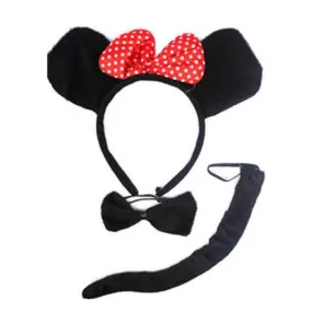 3 Piece Animal Set - Bow Mouse