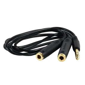 3ft Gold-Plated 1/4” Y-Cable - Splitter