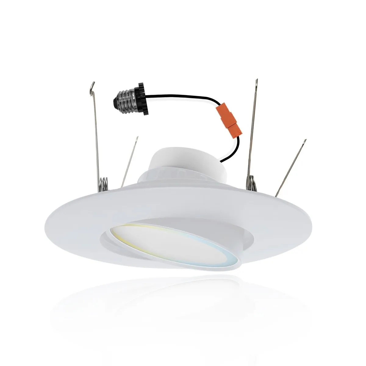 5/6" Inch Adjustable Can Lights Sloped Ceiling Recessed Lighting - Damp Rated - 5CCT 2700K-5000K - 1200LM