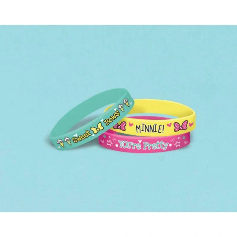 6 Pack Minnie Mouse Happy Helpers Rubber Bracelets