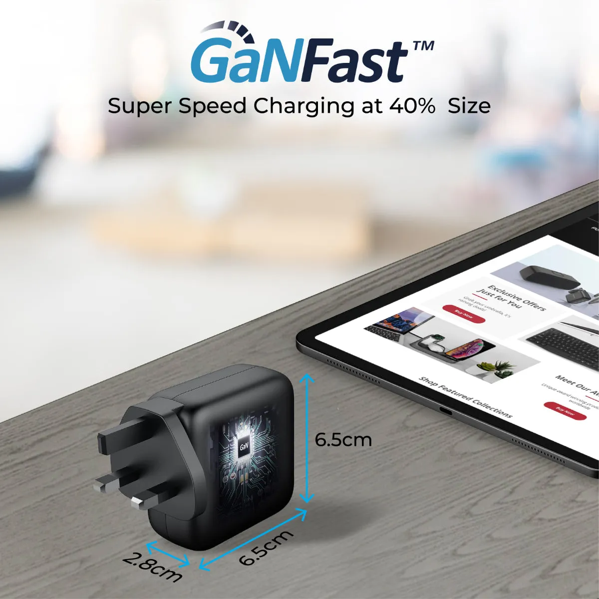 90W Power Delivery GaNFast™ Charging Adaptor