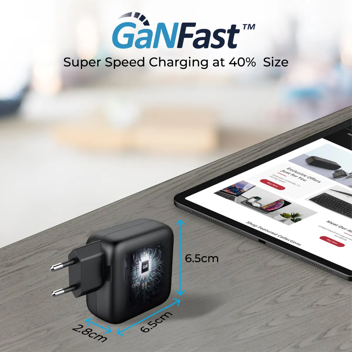 90W Power Delivery GaNFast™ Charging Adaptor