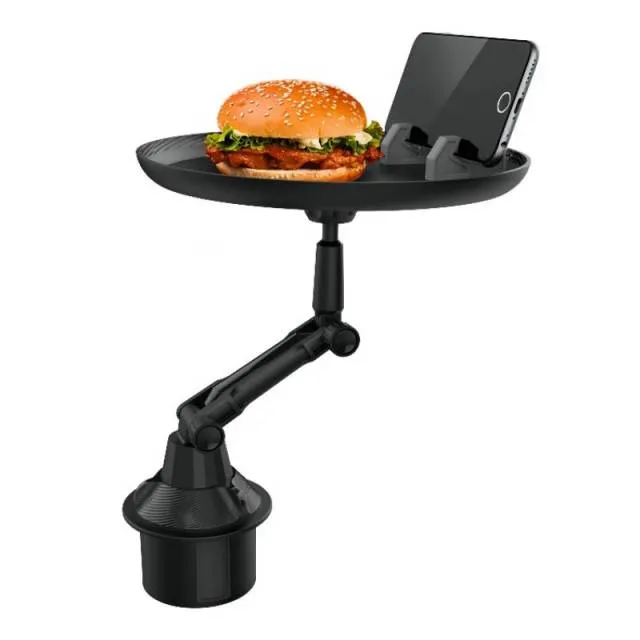 Adjustable Rotating Car Cup Holder Food Tray