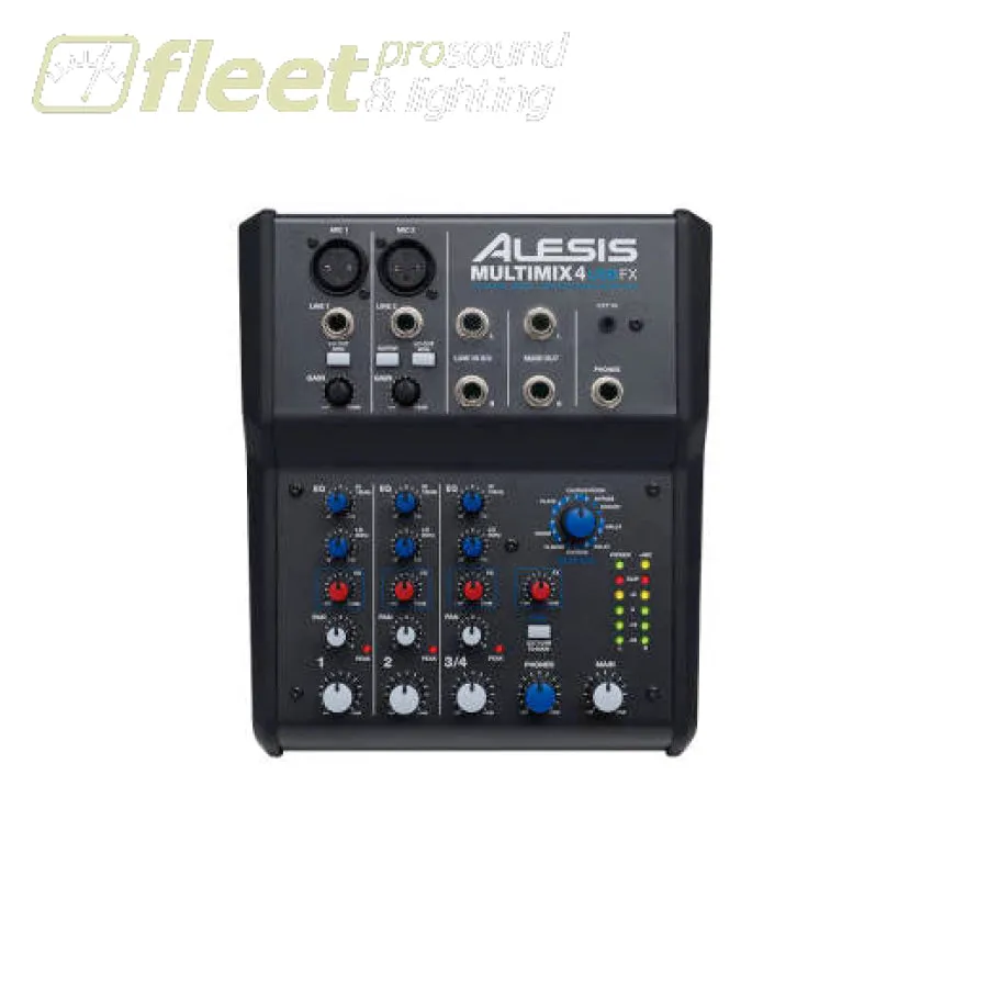 Alesis MultiMix 4 Channel USB Mixer with effects