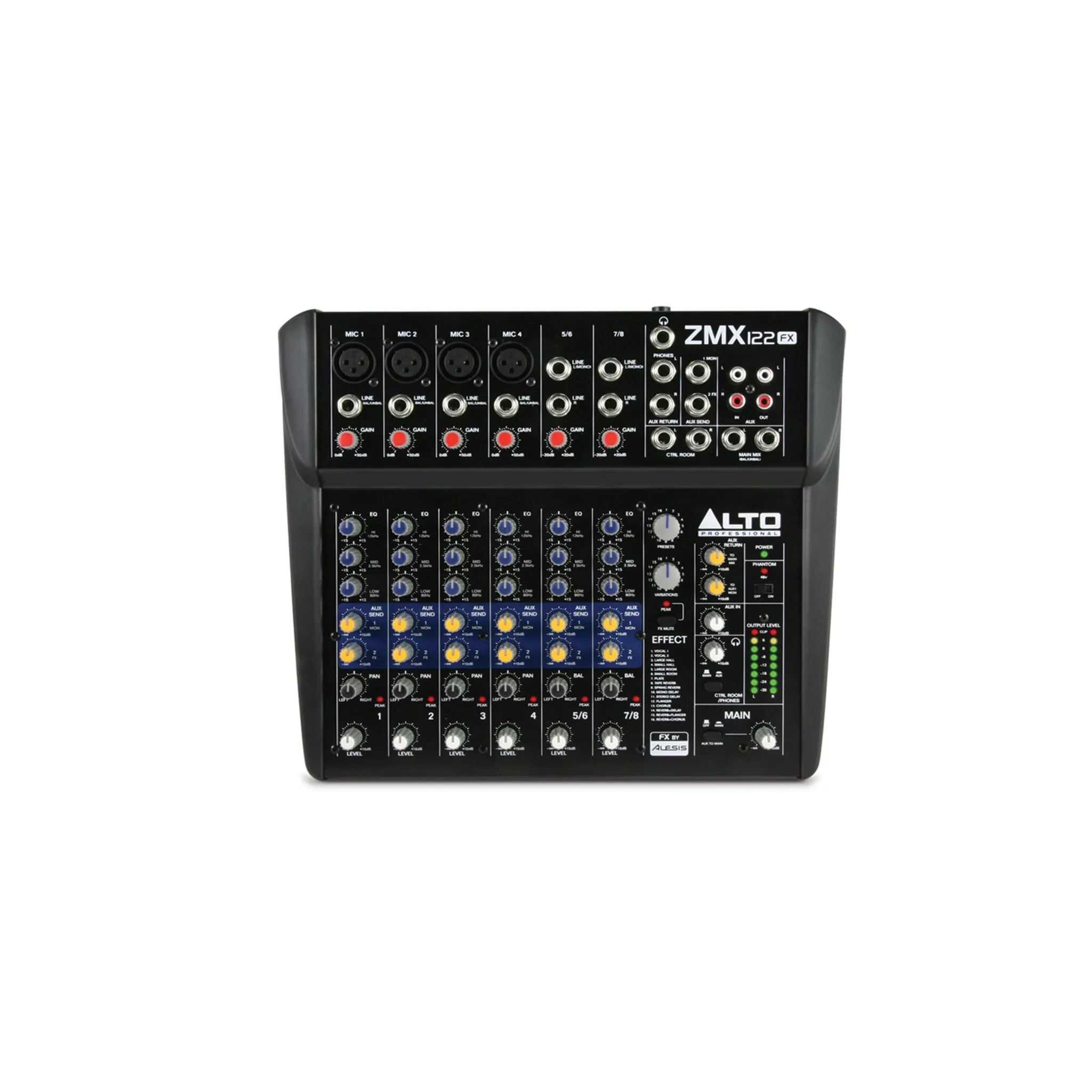 Alto Professional ZMX122FX 8-Channel Compact PA Mixer with Effects