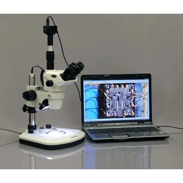 AmScope New Microscope Table Stand with Top & Bottom LED Lights