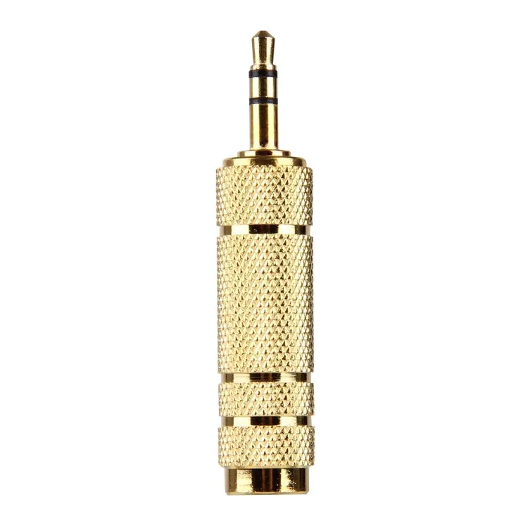 AMZER Gold Plated 3.5mm Plug to 6.35mm Stereo Jack Socket Adapter