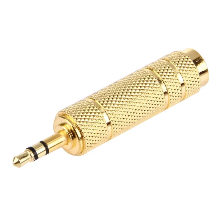 AMZER Gold Plated 3.5mm Plug to 6.35mm Stereo Jack Socket Adapter