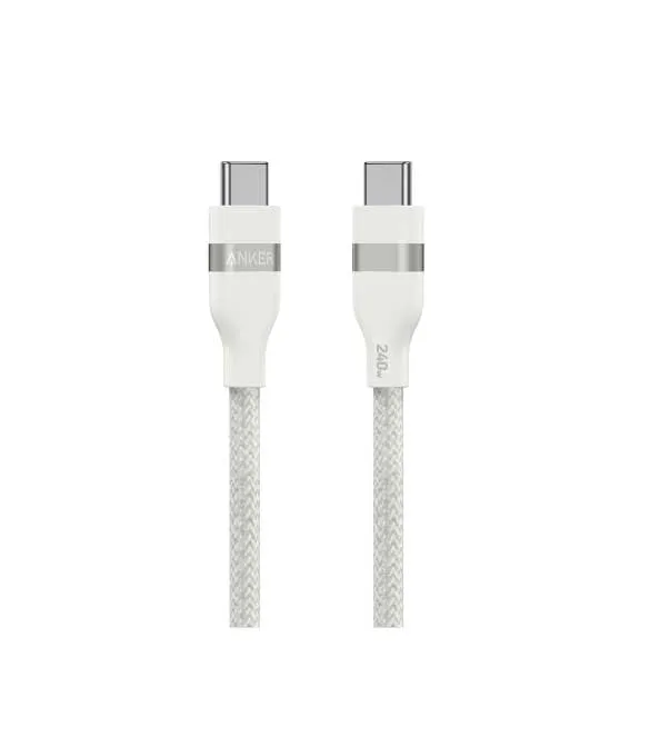 Anker Cable USB-C to USBC Upcycled-Braided, 3Mm, 240Watts, White