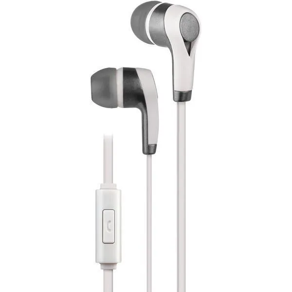 AT&T PE10-WHT PE10 In-Ear Stereo Earbuds with Microphone (White)