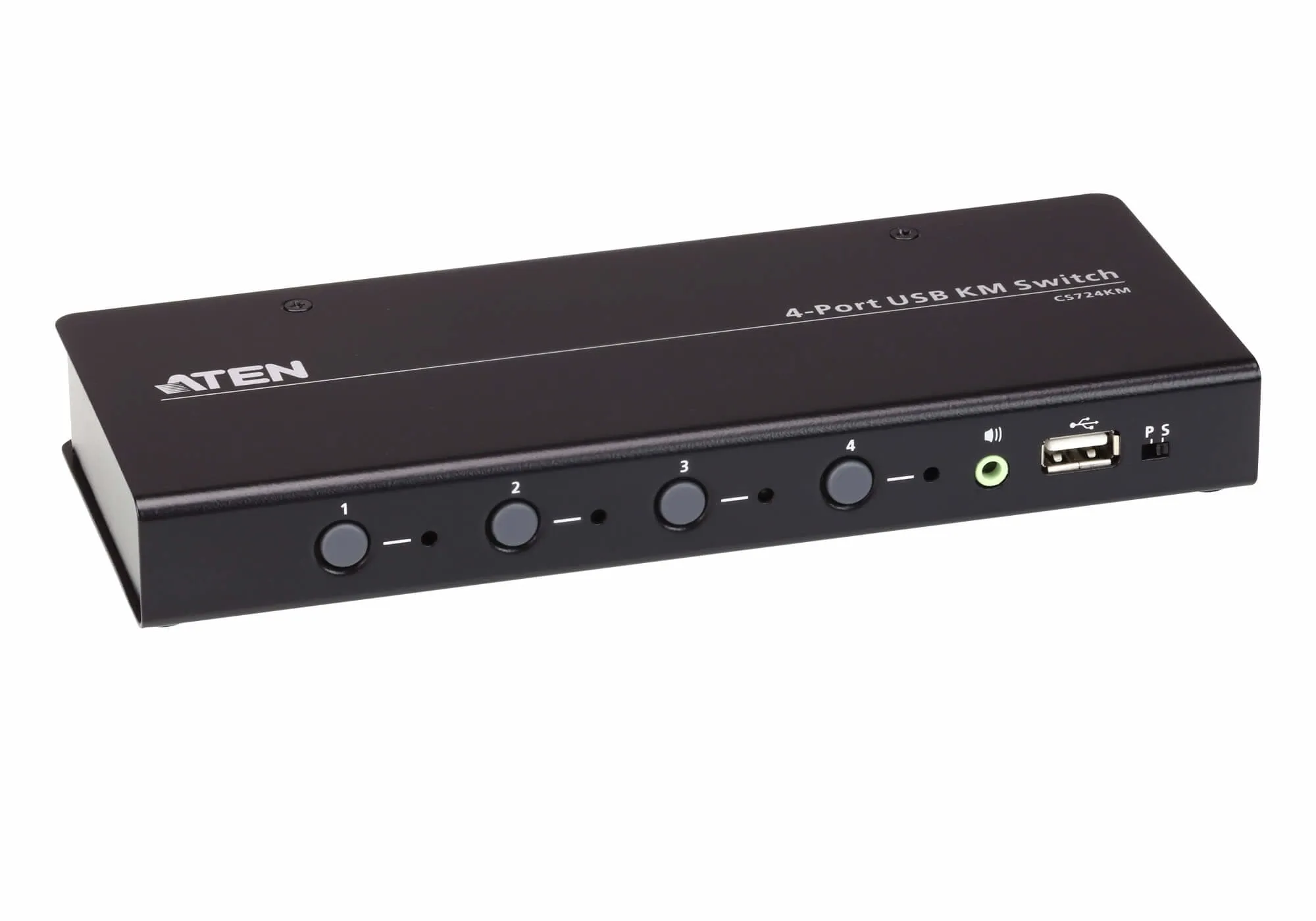 Aten Cs724km Usb Boundless Km Switch - Keyboard/Mouse/Usb/Audio Switch - 4 Ports