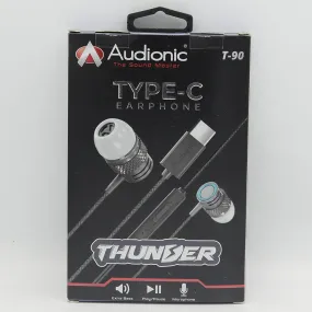 Audionic Thunder TYPE C Earphones T90 - Grey