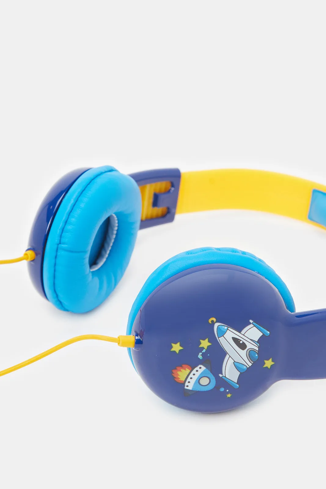 Blue Space Man Print Headphone