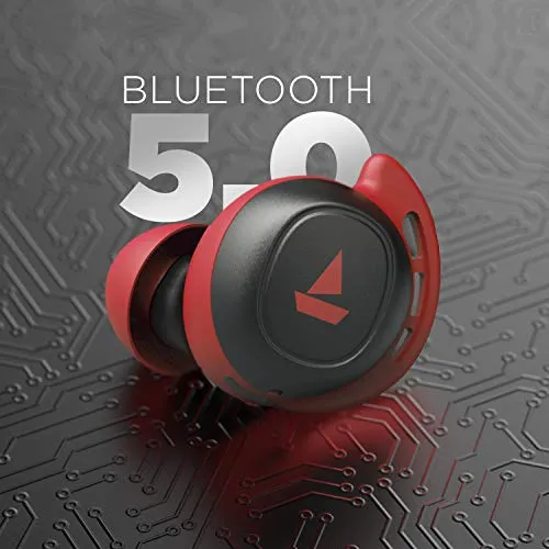 boAt Airdopes 441 TWS Ear-Buds with IWP Technology, Immersive Audio, Up to 30H Total Playback, IPX7 Water Resistance, Super Touch Controls, Secure Sports Fit & Type-C Port(Raging Red)