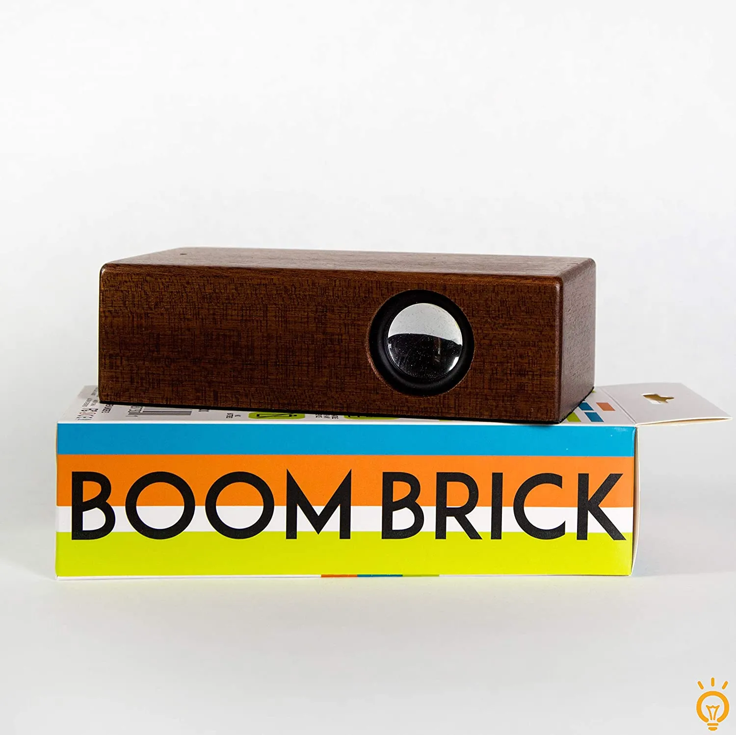 Boom Brick Brown Portable Cell Phone Induction Speaker Play Music Anytime Anywhere