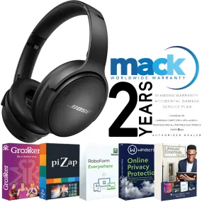 Bose QuietComfort 45 Over-Ear Headphones (Triple Black)   Lifestyle Essentials Softwares   Mack 2yr Worldwide Diamond Warranty