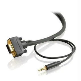 C2g 75ft Fleximaandtrade; Hd15 Uxga   3.5mm Stereo Audio M-m Monitor Cable