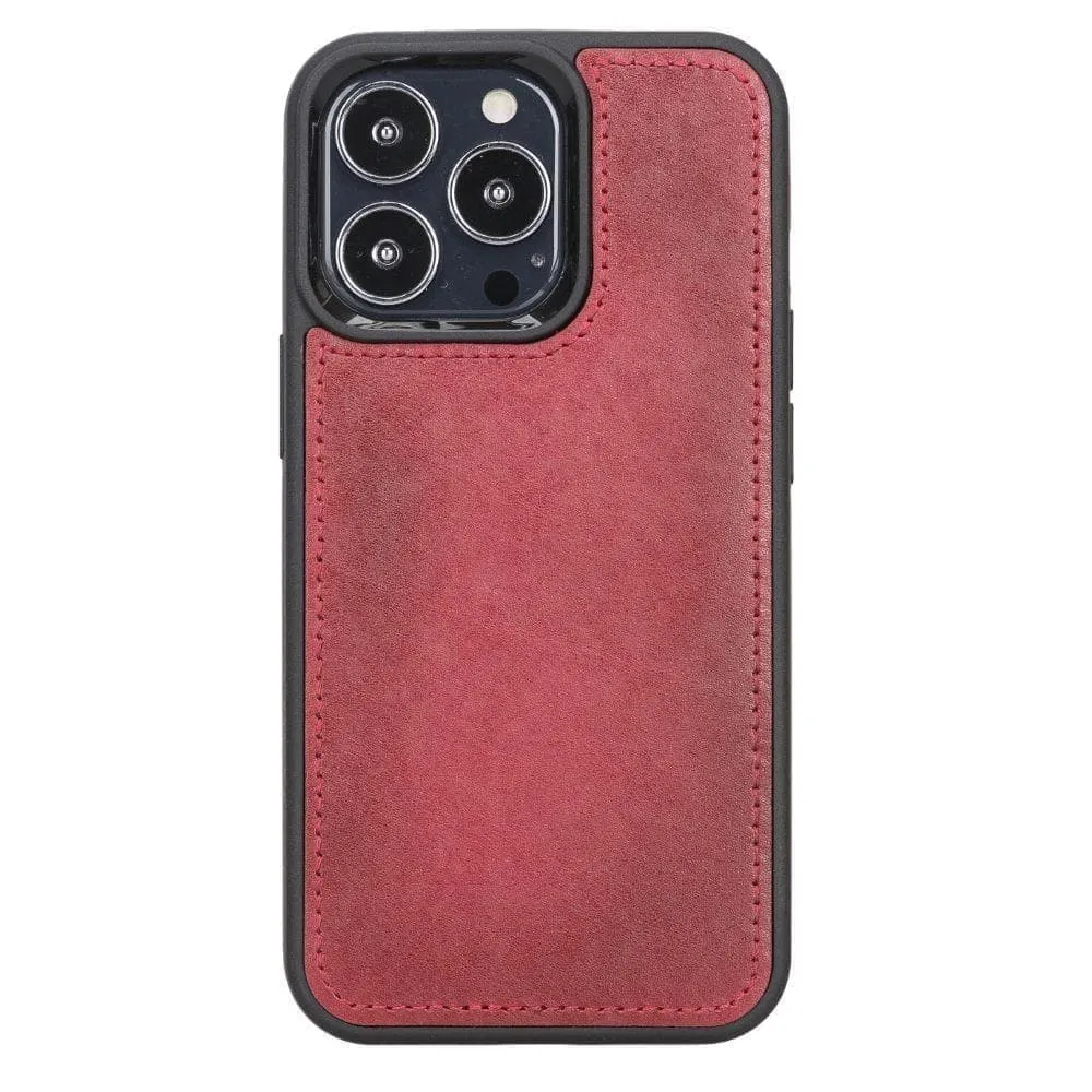 Carter iPhone 13 PRO Detachable Wallet Case, Vegetal Red