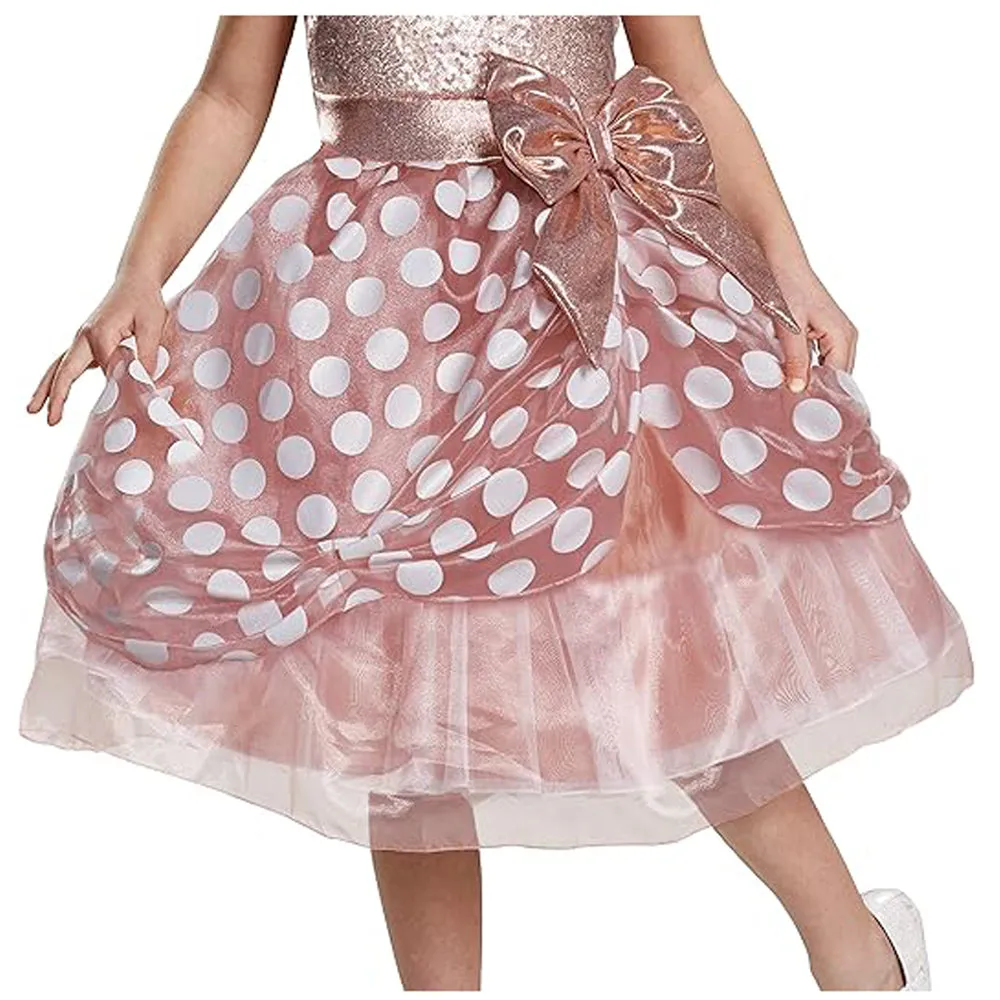 Child Disney Minnie Mouse Rose Gold Deluxe Costume