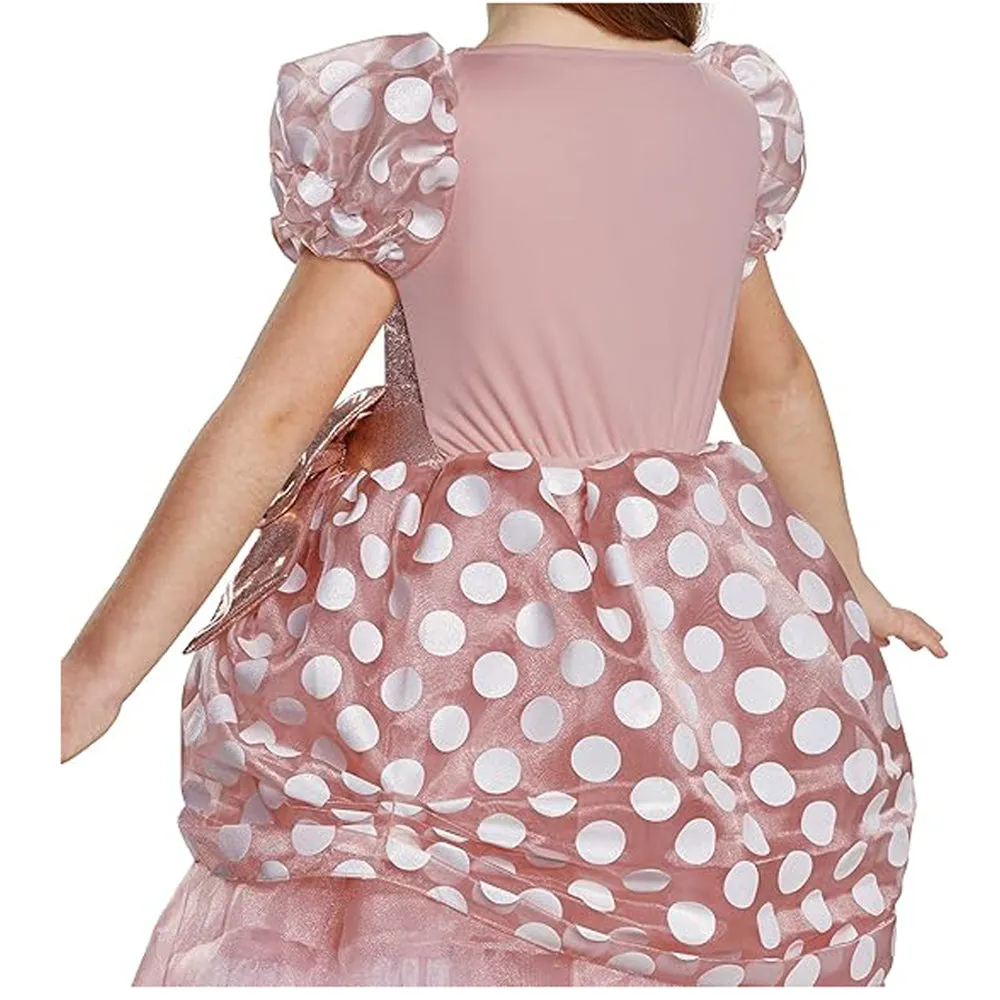 Child Disney Minnie Mouse Rose Gold Deluxe Costume