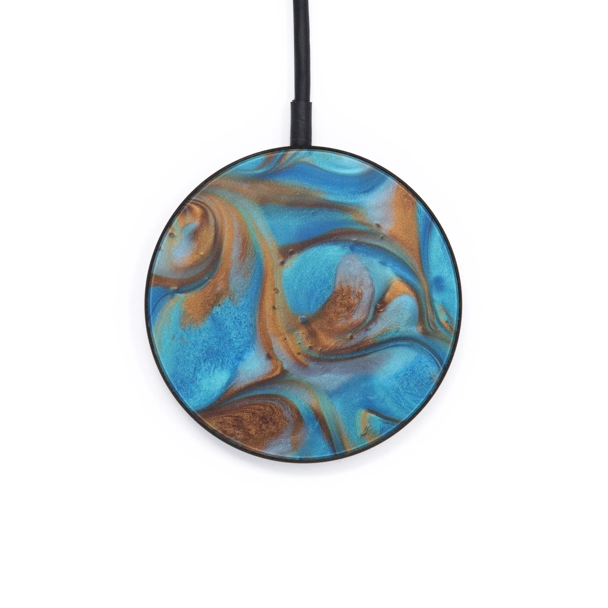 Circle ResinArt Wireless Charger - Vilas (Teal & Gold, 599326)