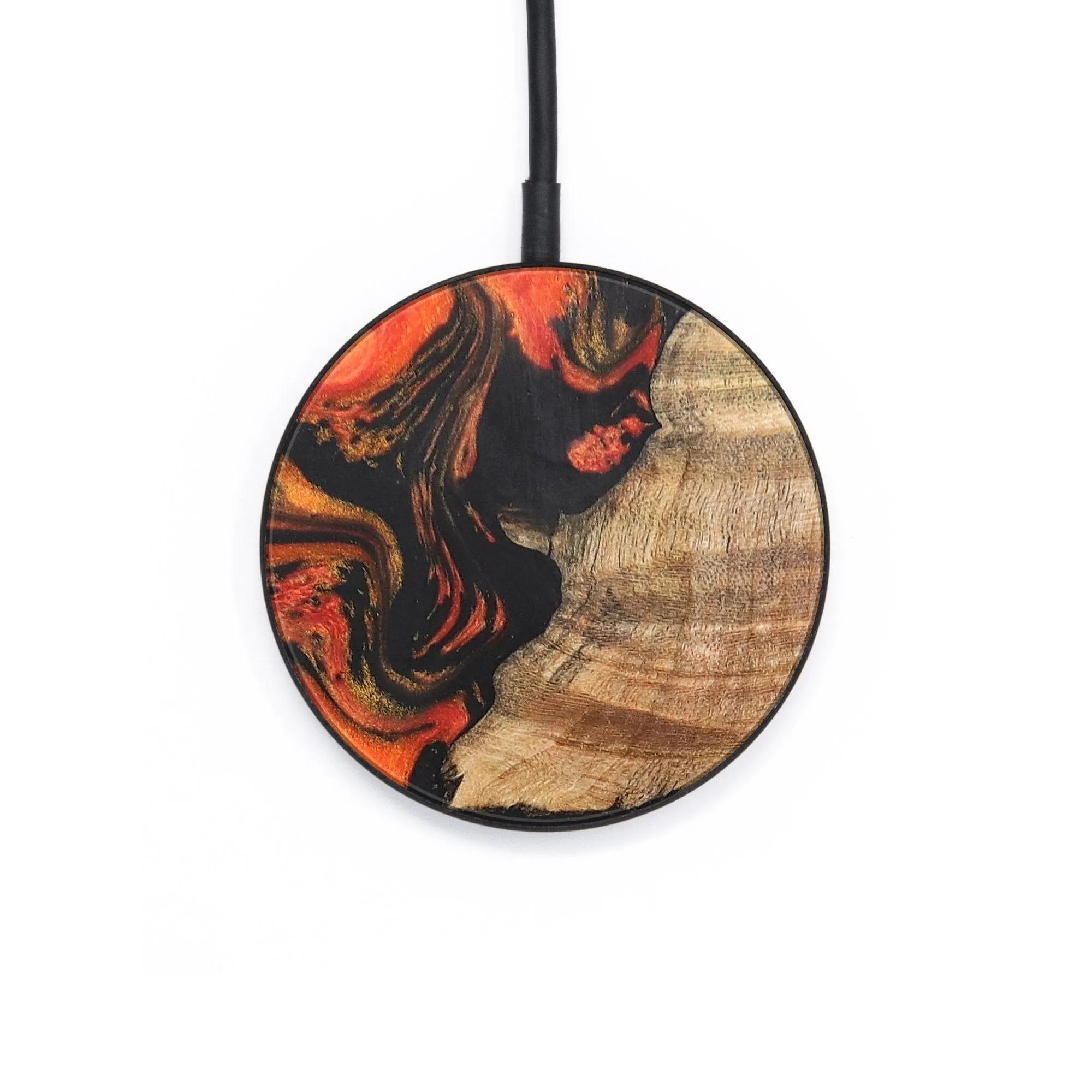 Circle Wood Resin Wireless Charger - Ada (Lava, 671804)