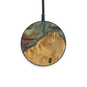 Circle Wood Resin Wireless Charger - Agnes (Dark Green, 612543)