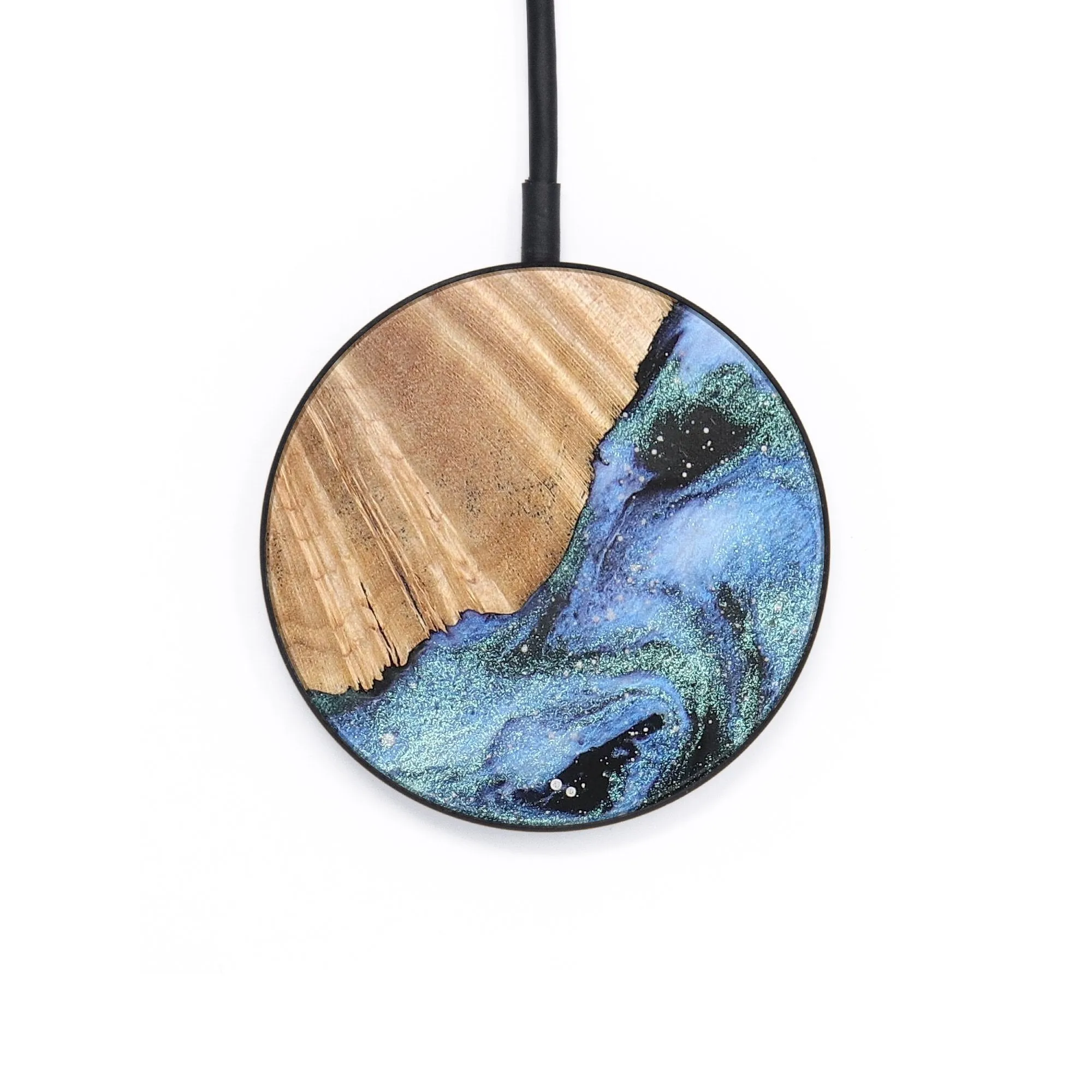 Circle Wood Resin Wireless Charger - Andrea (Cosmos, 658271)