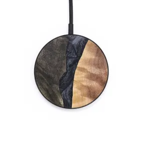 Circle Wood Resin Wireless Charger - Angelina (Pure Black, 694195)