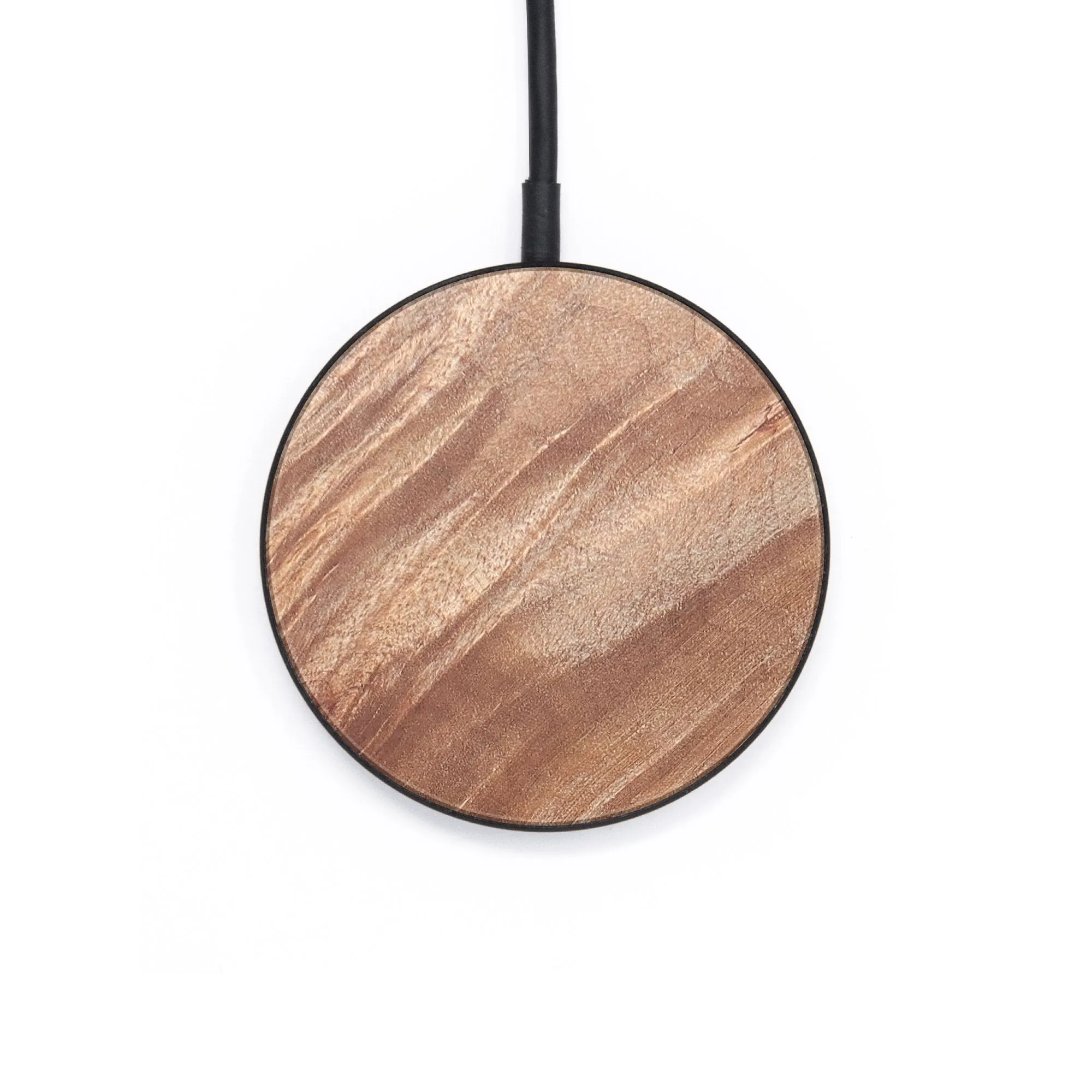 Circle Wood Resin Wireless Charger - Aubrey (Wood Burl, 671281)