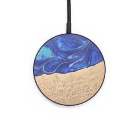 Circle Wood Resin Wireless Charger - Aviana (Blue, 691849)