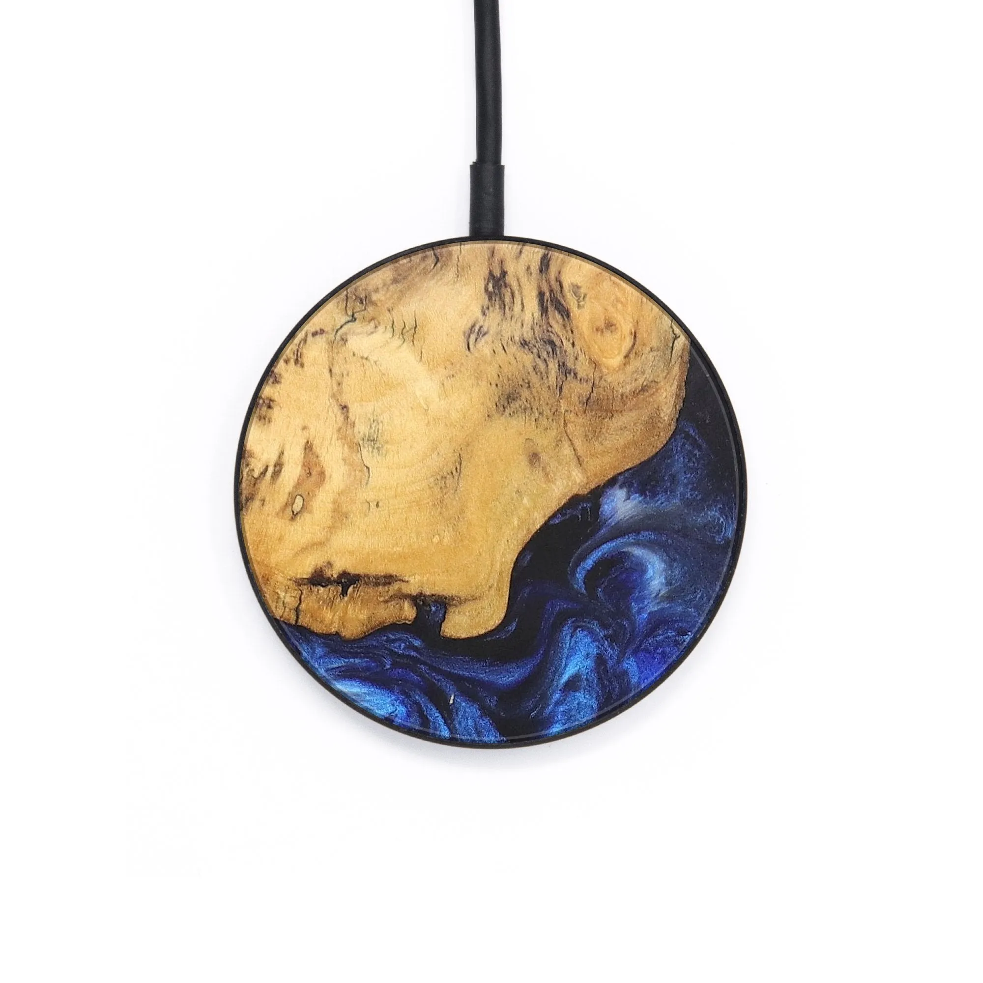 Circle Wood Resin Wireless Charger - Bernadette (Blue, 690833)