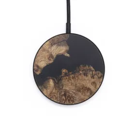 Circle Wood Resin Wireless Charger - Brian (Pure Black, 718571)