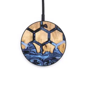 Circle Wood Resin Wireless Charger - Catherine (Pattern, 640131)