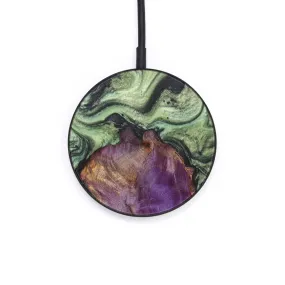 Circle Wood Resin Wireless Charger - Chaya (Green, 624871)