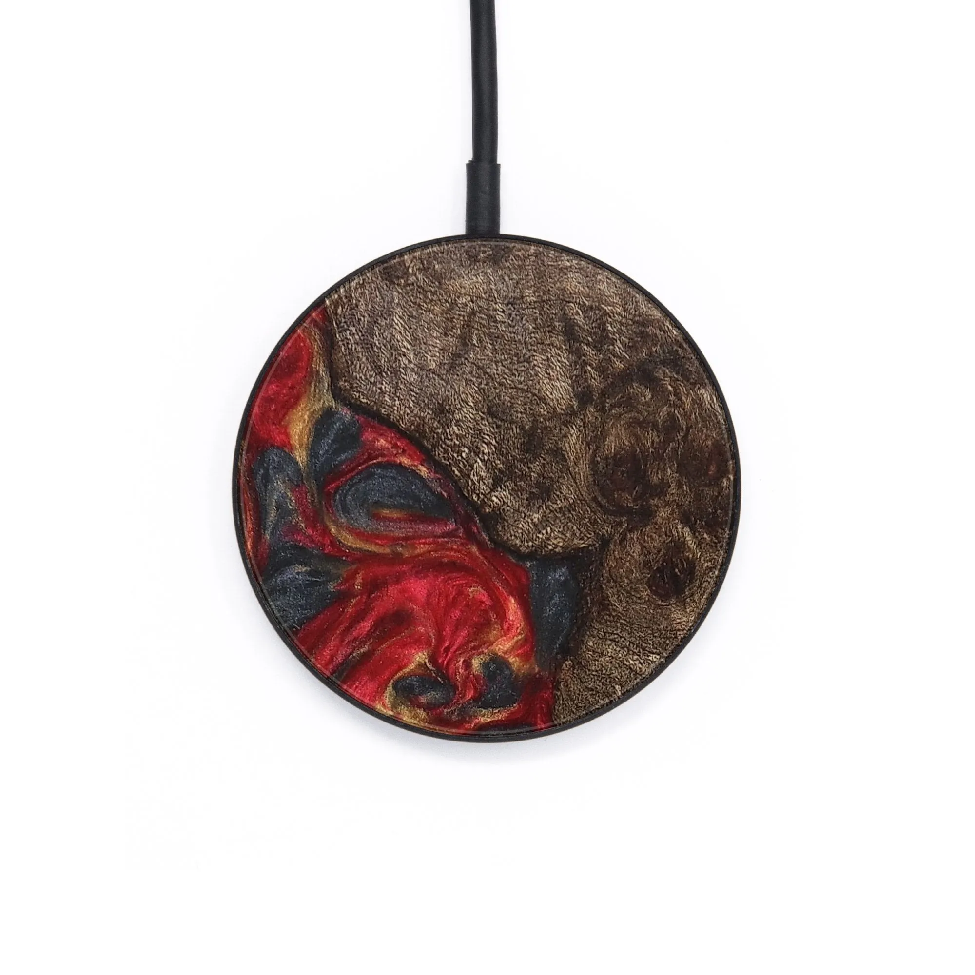 Circle Wood Resin Wireless Charger - Cheyenne (Red, 714350)