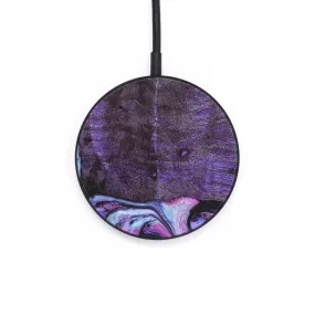 Circle Wood Resin Wireless Charger - Clay (Purple, 671670)