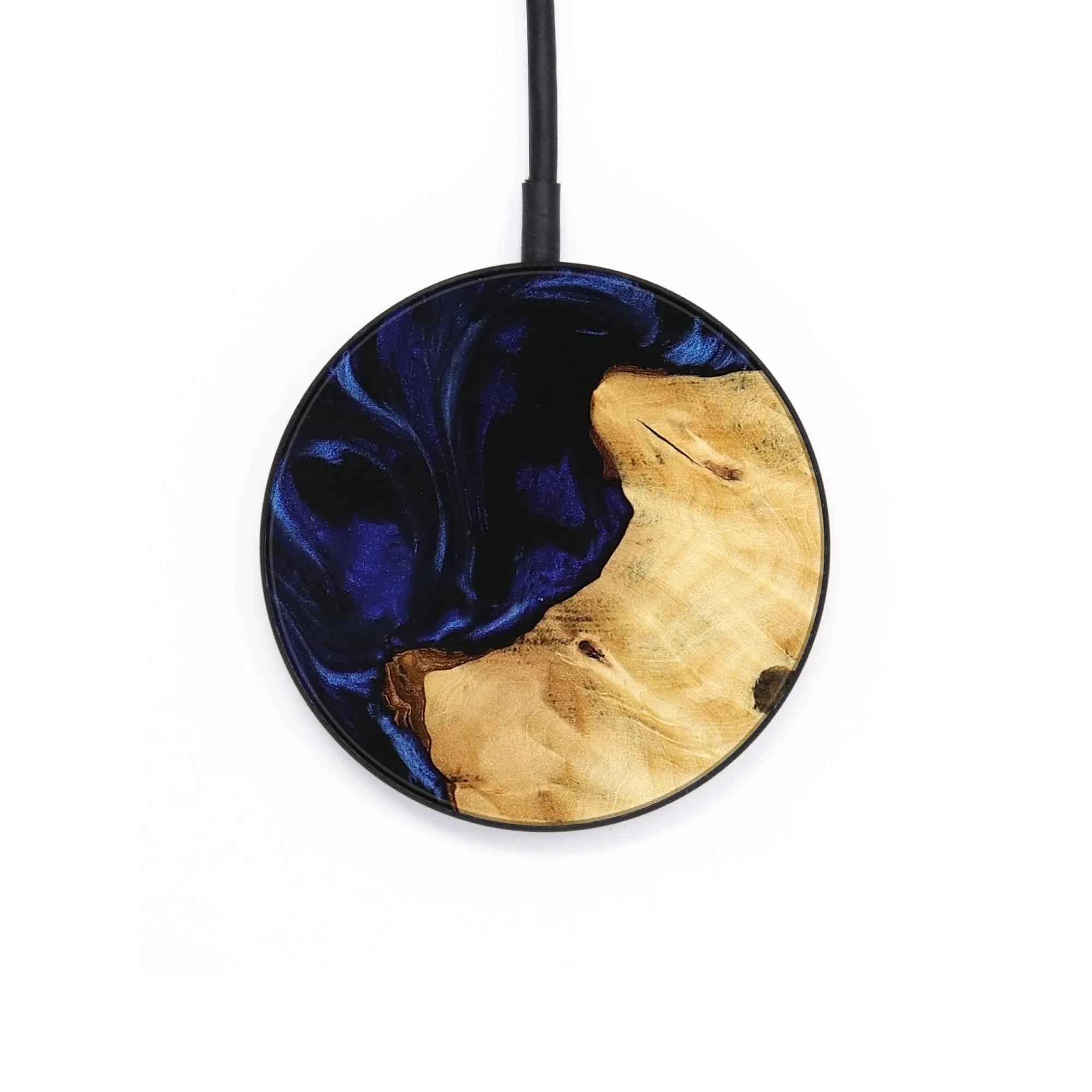 Circle Wood Wireless Charger - Bobby (Blue, 733578)