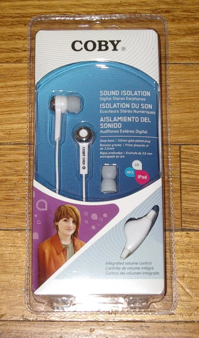 Coby Digital Sound Isolation Stereo Earphones with 3.5mm Plug - Part # CV-E91