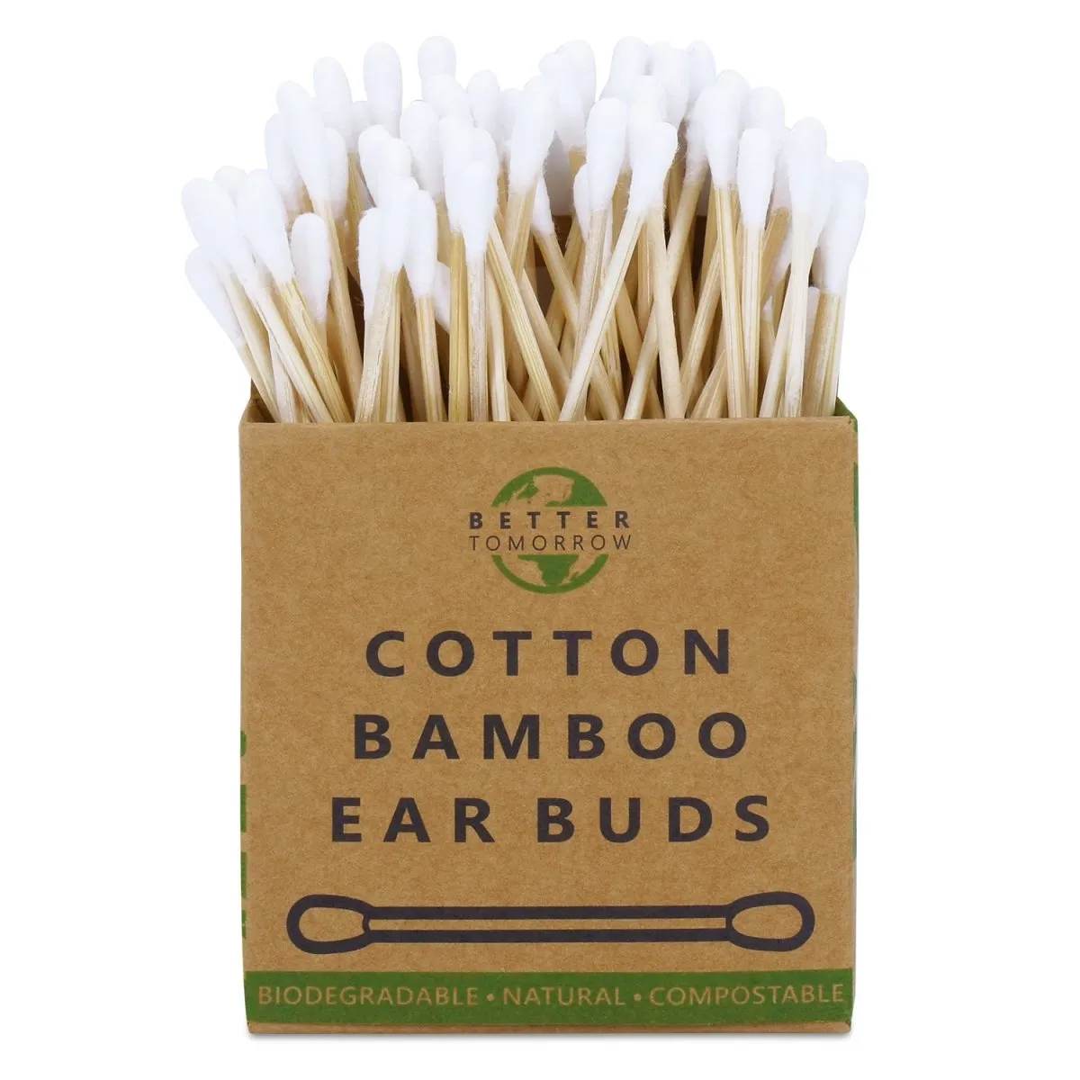 Cotton Bamboo Earbuds - 4 Packs