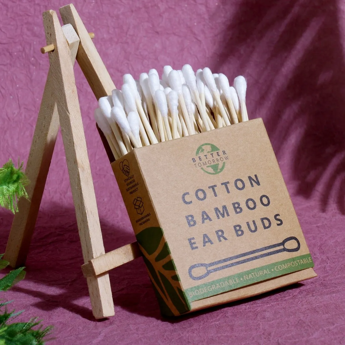 Cotton Bamboo Earbuds - 4 Packs