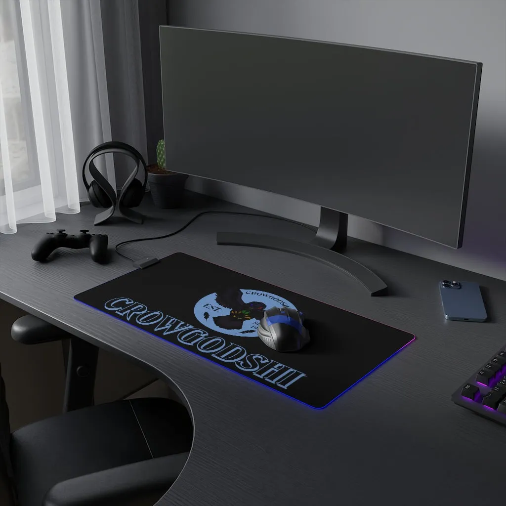 Crowgodshi LED Mouse Pad, CAROLINA BLUE