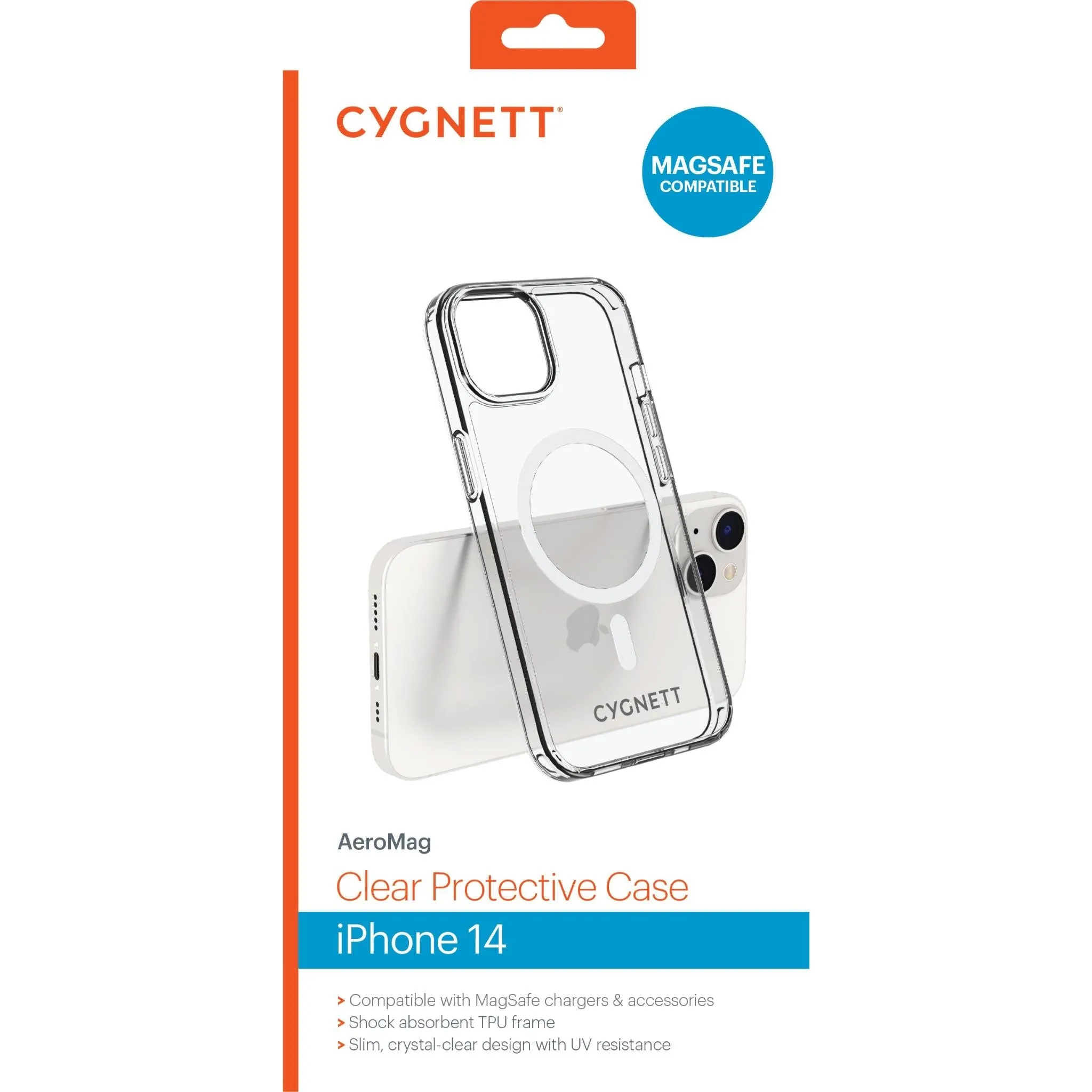 Cygnett AeroMag Protective Case for iPhone 14/13 (Clear)