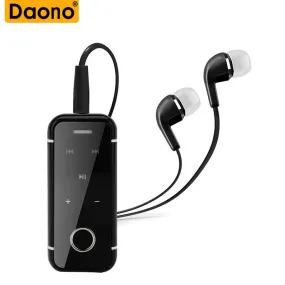 DAONO i6s Bluetooth Earphone Wireless Handsfree Earbuds Headset with Microphone Calls Voice Remind Wear Clip Driver